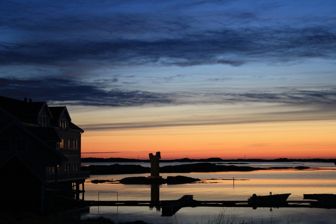Nydelig solnedgang Hopen Brygge